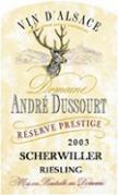 ANDRE DUSSOURT Riesling de Scherwiller Réserve Prestige  2003