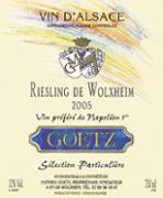 Goetz Riesling de Wolxheim Sélection particulière  2005
