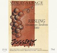 JOGGERST ET FILS Vendanges tardives  2001