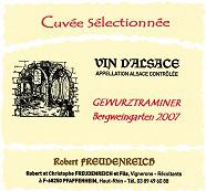 Robert Freudenreich Bergweingarten Cuvée sélectionnée  2007