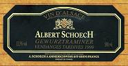 ALBERT SCHOECH Vendanges tardives  1999