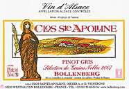 Clos Sainte-Apolline Bollenberg Sélection de grains nobles  2007