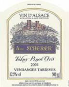 ANDRE SCHERER Vendanges tardives  2001