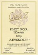 ZEYSSOLFF Cuvée Z L'Inédit  2003