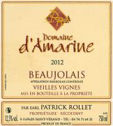 Dom. d'Amarine Vieilles Vignes 2012