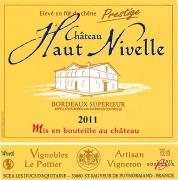 Ch. Haut Nivelle Prestige Élevé en fût de chêne 2011