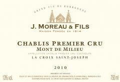J. Moreau et Fils Mont de Milieu La Croix Saint-Joseph 2010