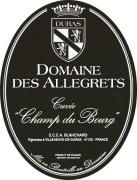 Dom. des Allégrets Cuvée Champ du bourg 2011