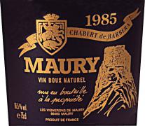 Les Vignerons de Maury Chabert de Barbera 1985