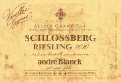 André Blanck et ses Fils Schlossberg Riesling Vieilles Vignes 2010