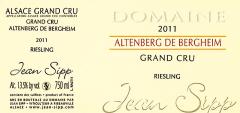 Jean Sipp Altenberg de Bergheim Riesling 2011
