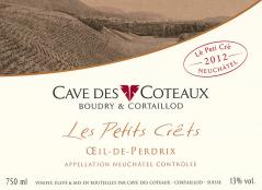 Cave des Coteaux Les Petits Crêts Œil-de-Perdrix 2012