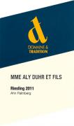 Mme Aly Duhr et Fils Domaine et Tradition Riesling Ahn Palmberg 2011