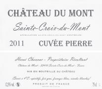 Ch. du Mont Cuvée Pierre 2011