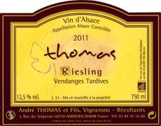 Thomas Vendanges tardives 2011