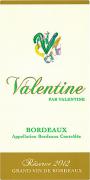 Valentine par Valentine Réserve 2012