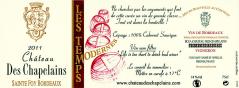Ch. des Chapelains Cuvée Les Temps modernes 2011