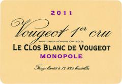 Dom. de la Vougeraie Le Clos Blanc de Vougeot Monopole 2011