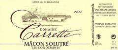 Dom. Carrette Solutré Les Condemines 2012