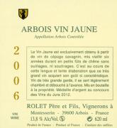 Rolet Père et Fils Vin jaune 2006