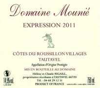 Dom. Mounié Tautavel Cuvée Expression 2011