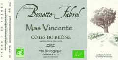 Dom. Bonetto-Fabrol Mas Vincente 2012