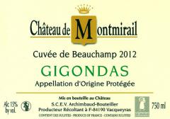 Ch. de Montmirail Cuvée de Beauchamp 2012