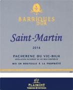 Né du petit manseng et d'un peu de gros manseng, ce 2013 a bénéficié d'un élevage en fûts de chêne neuf pendant six mois. Il en tire un nez intense et complexe évoquant les fruits confits (coing), les fruits exotiques et les épices douces. On retrouve cette palette aromatique dans une bouche onctueuse à l'attaque, bien équilibrée entre douceur et fraîcheur. La tension demeure jusqu'en finale et souligne une note de rancio et une légère amertume qui confère à cet ensemble bien construit un supplément d'originalité et de complexité.