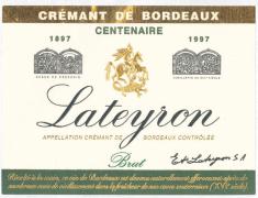 Vin blanc Lateyron Centenaire - Crémant-de-bordeaux