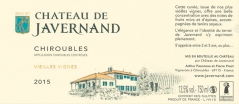 Vin rouge Château de Javernand Vieilles Vignes 2015 - Chiroubles