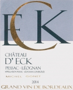Vin rouge Château d'Eck 2014 - Pessac-léognan