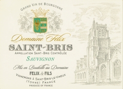 Vin blanc Domaine Félix et Fils 2016 - Saint-bris