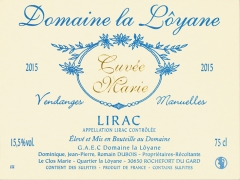 Vin rouge Domaine la Lôyane Cuvée Marie 2015 - Lirac