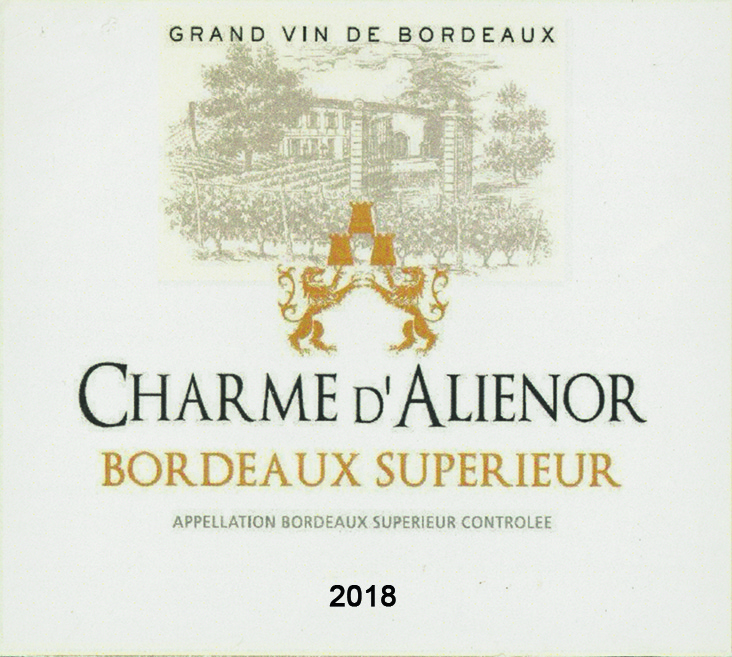 Charme d'Aliénor 2018 - Bordeaux supérieur - Vin rouge