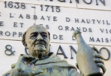statue de Don Perignon, Epernay, France.