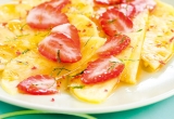 Accords mets & vins - Carpaccio de fraises et d'ananas au muscat