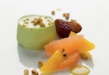 Accords mets & vins - Panna cotta, thé à la menthe, ras el hanout, dattes et agrumes