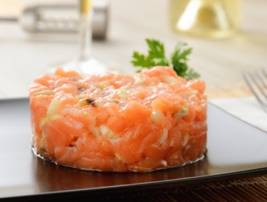 Accords met & vins - Tartare de saumon au wasabi croustillant